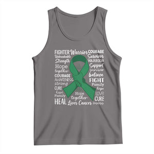Liver Cancer Support Gift Tank Top Fearless Unbreakable Warrior Hope