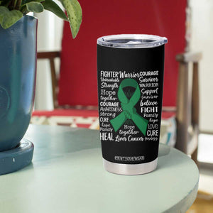 Liver Cancer Support Gift Tumbler Cup Fearless Unbreakable Warrior Hope