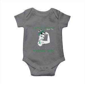 Liver Cancer Warrior Unbreakable Gift Baby Onesie Cancer Messed With The Wrong Girl
