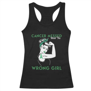 Liver Cancer Warrior Unbreakable Gift Racerback Tank Top Cancer Messed With The Wrong Girl