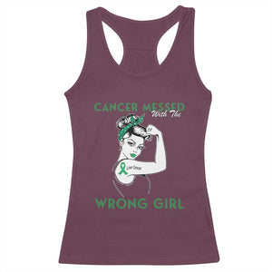 Liver Cancer Warrior Unbreakable Gift Racerback Tank Top Cancer Messed With The Wrong Girl