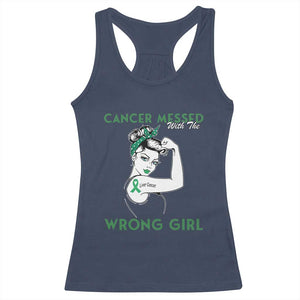 Liver Cancer Warrior Unbreakable Gift Racerback Tank Top Cancer Messed With The Wrong Girl