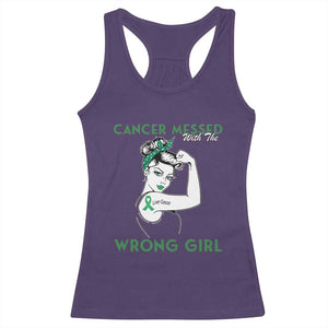 Liver Cancer Warrior Unbreakable Gift Racerback Tank Top Cancer Messed With The Wrong Girl