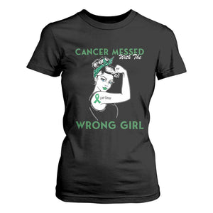 Liver Cancer Warrior Unbreakable Gift T Shirt For Women Cancer Messed With The Wrong Girl