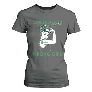 Liver Cancer Warrior Unbreakable Gift T Shirt For Women Cancer Messed With The Wrong Girl