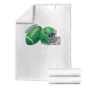 Liver Cancer Support Gift Throw Blanket October Tackle Cancer Football