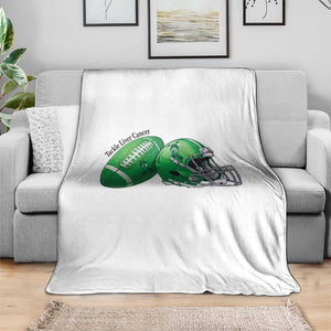 Liver Cancer Support Gift Throw Blanket October Tackle Cancer Football