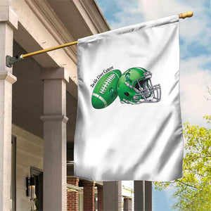 Liver Cancer Support Gift Garden Flag October Tackle Cancer Football