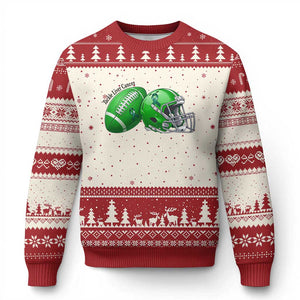 Liver Cancer Support Gift Ugly Christmas Sweater October Tackle Cancer Football