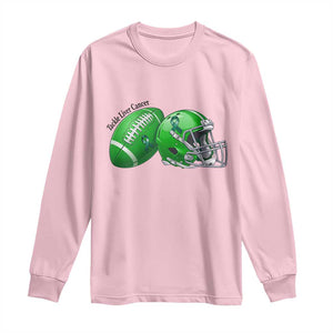 Liver Cancer Support Gift Long Sleeve Shirt October Tackle Cancer Football