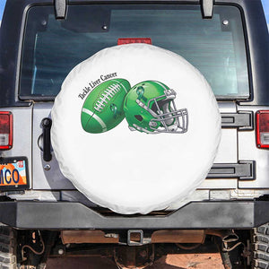 Liver Cancer Support Gift Spare Tire Cover October Tackle Cancer Football