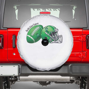 Liver Cancer Support Gift Spare Tire Cover October Tackle Cancer Football
