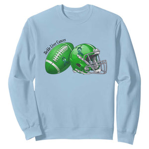 Liver Cancer Support Gift Sweatshirt October Tackle Cancer Football