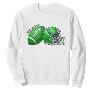 Liver Cancer Support Gift Sweatshirt October Tackle Cancer Football