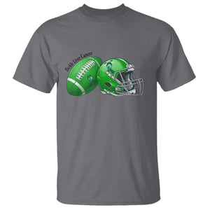 Liver Cancer Support Gift T Shirt October Tackle Cancer Football