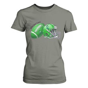 Liver Cancer Support Gift T Shirt For Women October Tackle Cancer Football