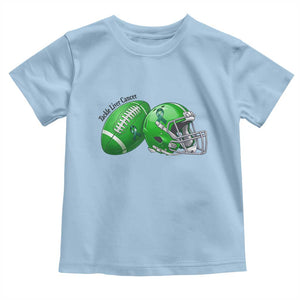 Liver Cancer Support Gift Toddler T Shirt October Tackle Cancer Football