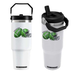 Liver Cancer Support Gift Flip Straw Tumbler October Tackle Cancer Football