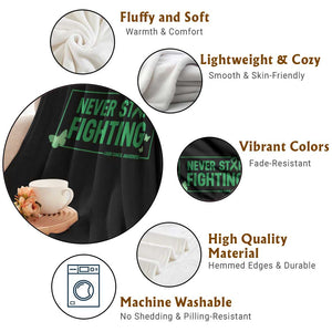 Liver Cancer Warrior Throw Blanket Never Stop Fighting Support Gift
