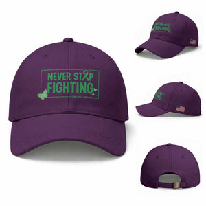 Liver Cancer Warrior Baseball Cap Never Stop Fighting Support Gift