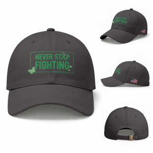 Liver Cancer Warrior Baseball Cap Never Stop Fighting Support Gift