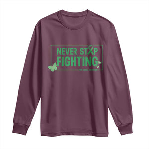 Liver Cancer Warrior Long Sleeve Shirt Never Stop Fighting Support Gift