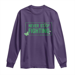 Liver Cancer Warrior Long Sleeve Shirt Never Stop Fighting Support Gift