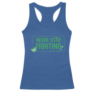 Liver Cancer Warrior Racerback Tank Top Never Stop Fighting Support Gift