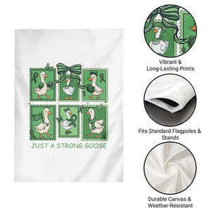 Funny Liver Cancer Warrior Support Gift Garden Flag Just A Strong Goose
