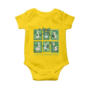 Funny Liver Cancer Warrior Support Gift Baby Onesie Just A Strong Goose