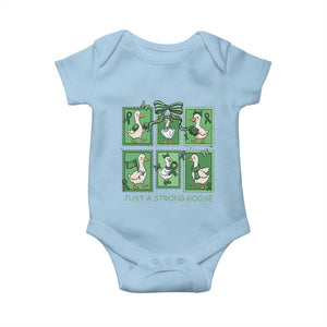 Funny Liver Cancer Warrior Support Gift Baby Onesie Just A Strong Goose