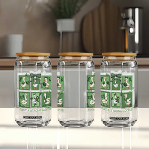 Funny Liver Cancer Warrior Support Gift Glass Can Just A Strong Goose