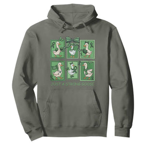 Funny Liver Cancer Warrior Support Gift Hoodie Just A Strong Goose
