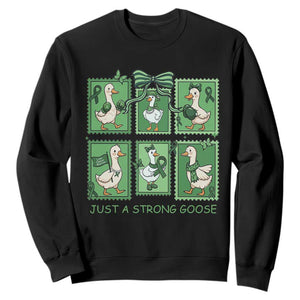 Funny Liver Cancer Warrior Support Gift Sweatshirt Just A Strong Goose