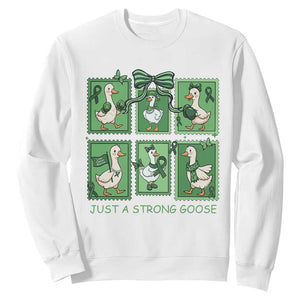 Funny Liver Cancer Warrior Support Gift Sweatshirt Just A Strong Goose