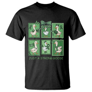 Funny Liver Cancer Warrior Support Gift T Shirt Just A Strong Goose