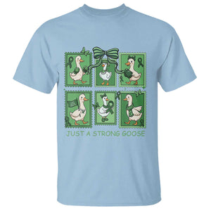 Funny Liver Cancer Warrior Support Gift T Shirt Just A Strong Goose