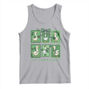 Funny Liver Cancer Warrior Support Gift Tank Top Just A Strong Goose