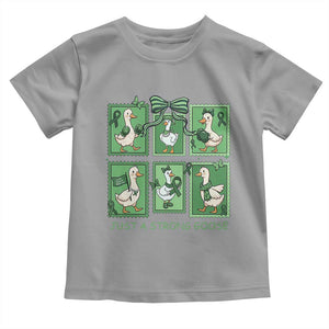 Funny Liver Cancer Warrior Support Gift Toddler T Shirt Just A Strong Goose