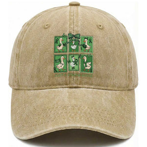 Funny Liver Cancer Warrior Support Gift Washed Cotton Baseball Cap Just A Strong Goose