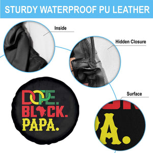 Dope Black Papa Spare Tire Cover Melanin King Fathers Day Gift