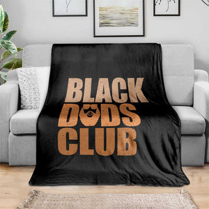 Black Dads Club Throw Blanket African American Fathers Day Gift