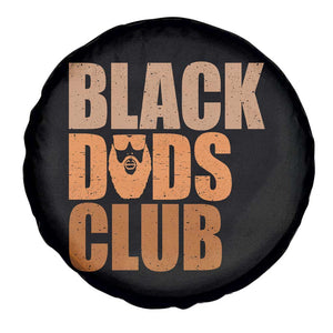 Black Dads Club Spare Tire Cover African American Fathers Day Gift