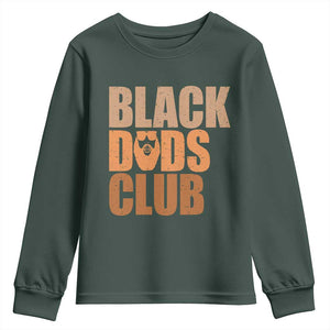 Black Dads Club Youth Sweatshirt African American Fathers Day Gift