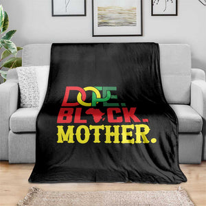 Proud African American Mom Gift Throw Blanket Dope Black Mother