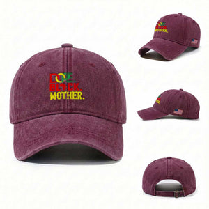 Proud African American Mom Gift Washed Cotton Baseball Cap Dope Black Mother
