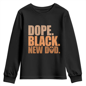 Proud Black New Dad Youth Sweatshirt African American Fathers Day Gift