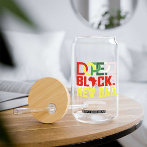 First Father's Day African American Dad Glass Can New Dad Gift