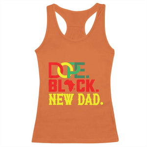 First Father's Day African American Dad Racerback Tank Top New Dad Gift