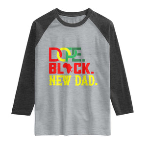 First Father's Day African American Dad Raglan Shirt New Dad Gift